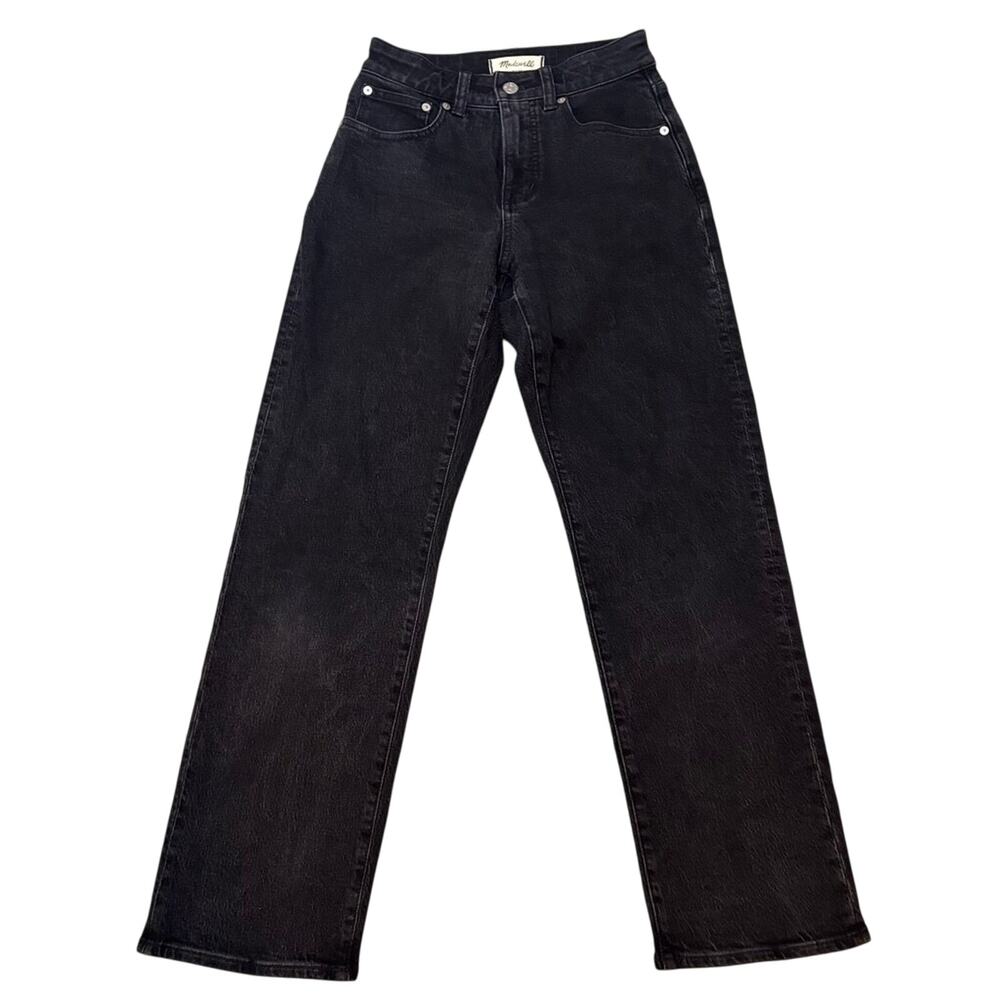 Madewell Curvy ’90s Straight Jeans 24P Black High Rise Stretch Denim NWOT - Picture 6 of 10
